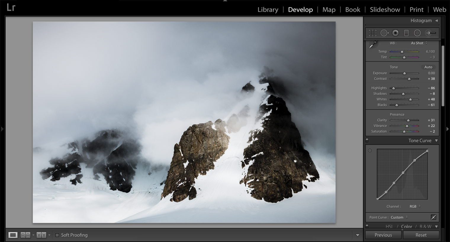 Lightroom Classic Screenshot - Mute Highlights