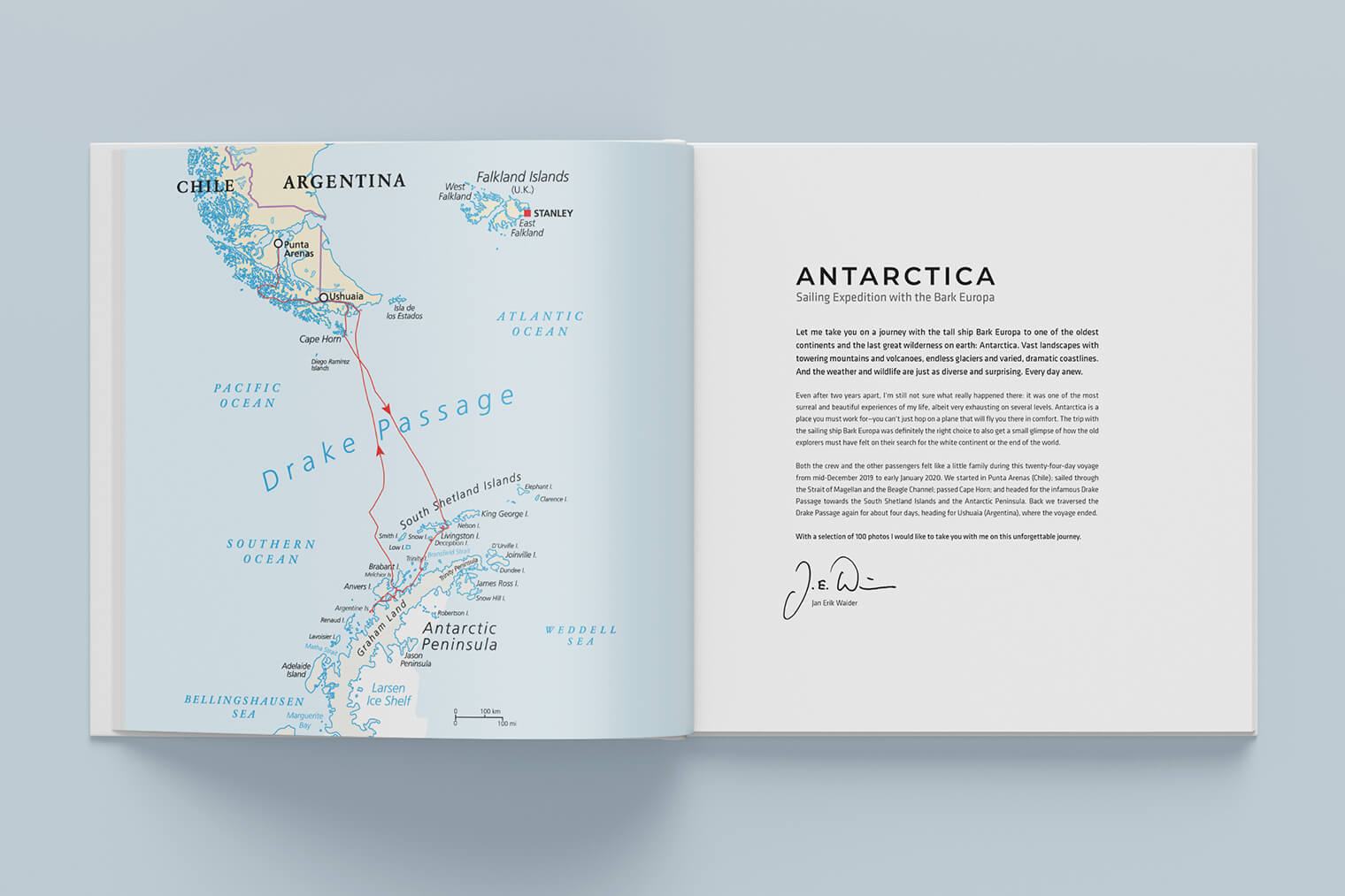 »Antarctica« Sailing Expedition with the Bark Europa (Book by Jan Erik Waider)