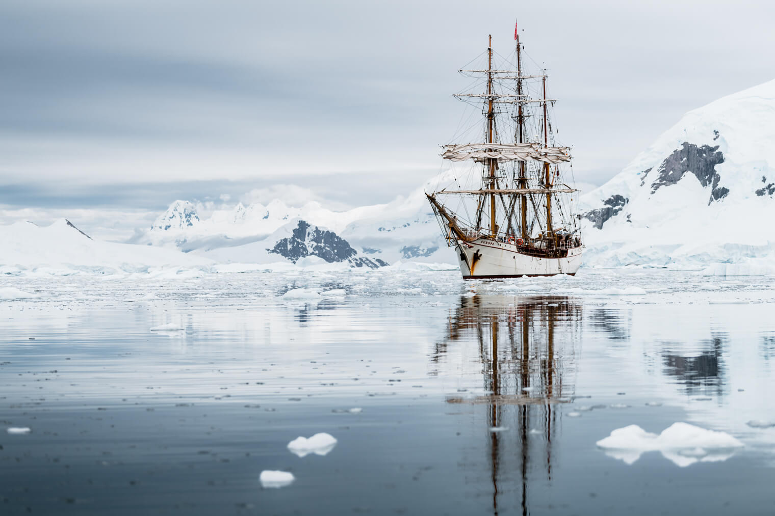 The Bark Drake Passage in Skontorp Cove in Paradise Harbour