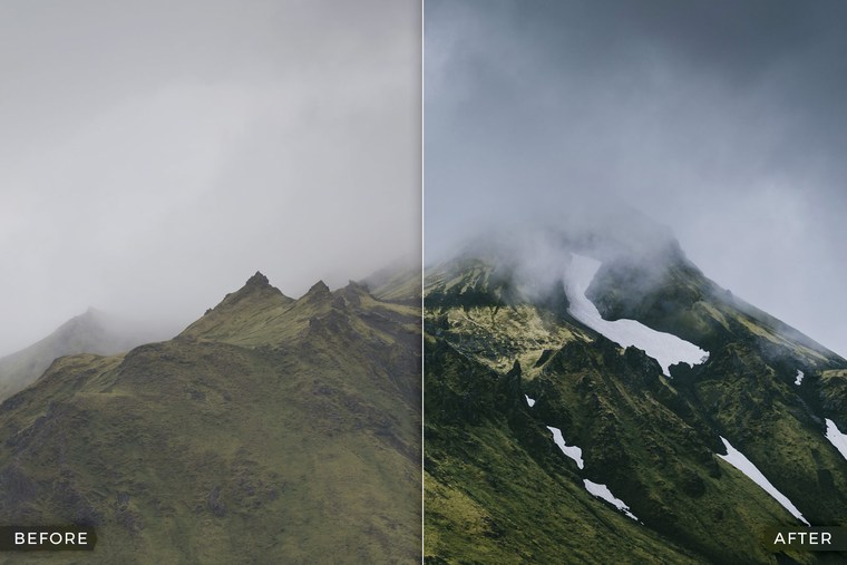 Capture One Styles for Moody Landscapes - Before & After