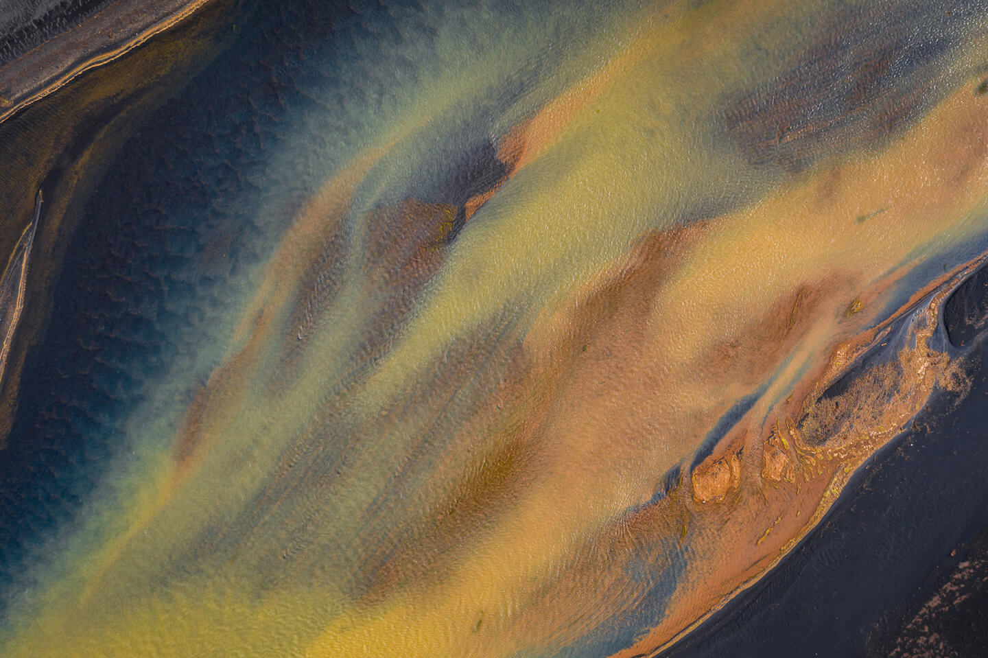 Abstract Aerial Photography of Glacial Rivers in Iceland by Jan Erik Waider