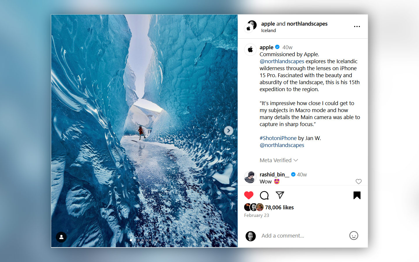 Apple iPhone 15 Pro Campaign for Instagram #ShotoniPhone by Jan Erik Waider