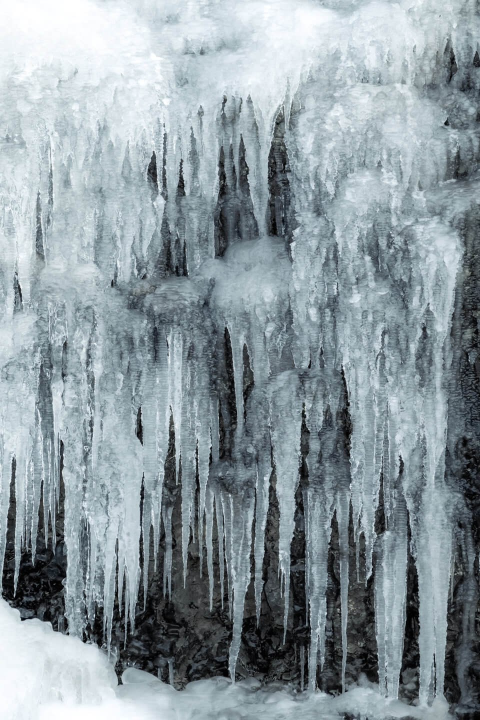 Abstract Icicles in Iceland, captured by Jan Erik Waider