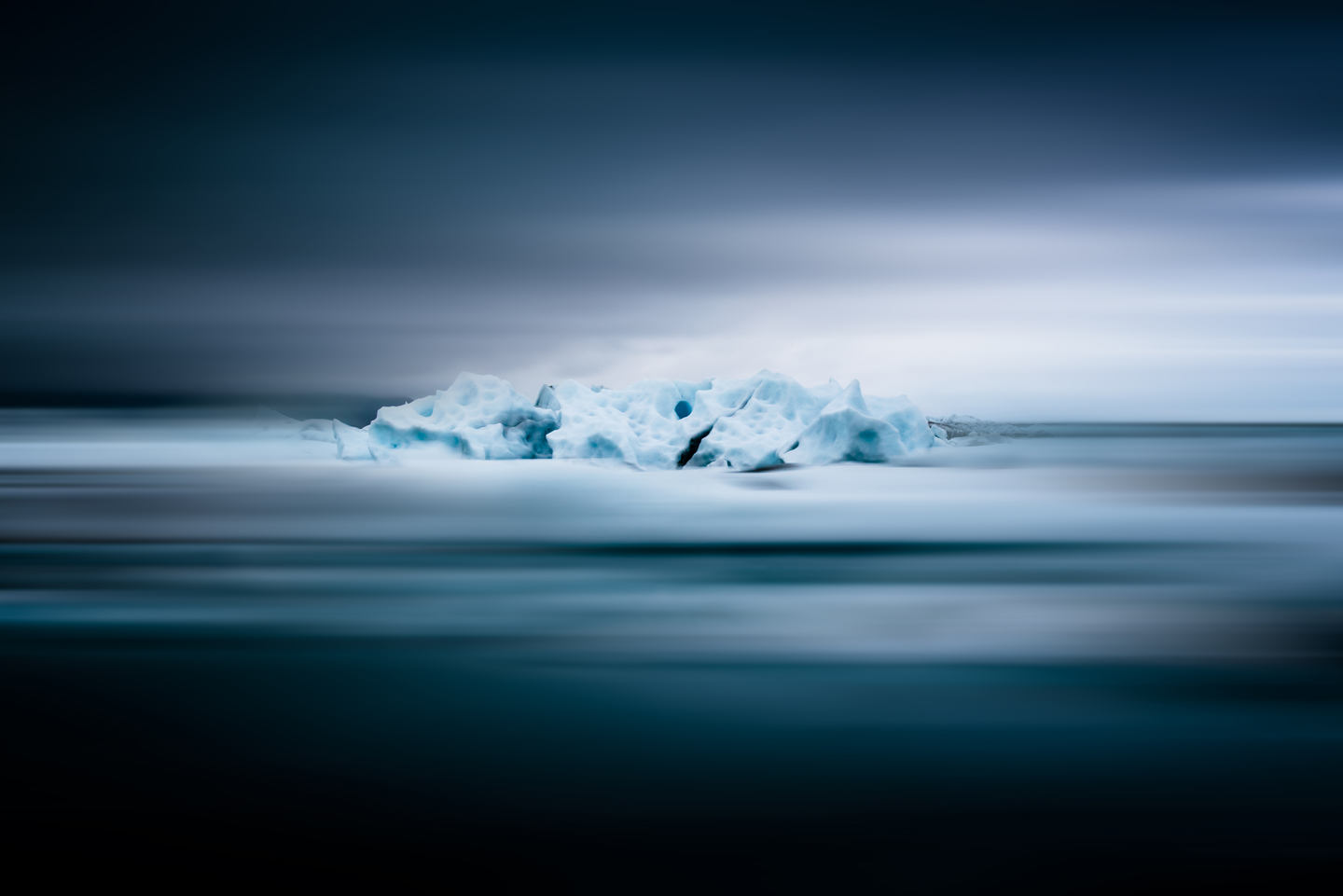 Fine Art Photography of Glacial Lagoon with Icebergs in Iceland by Jan Erik Waider