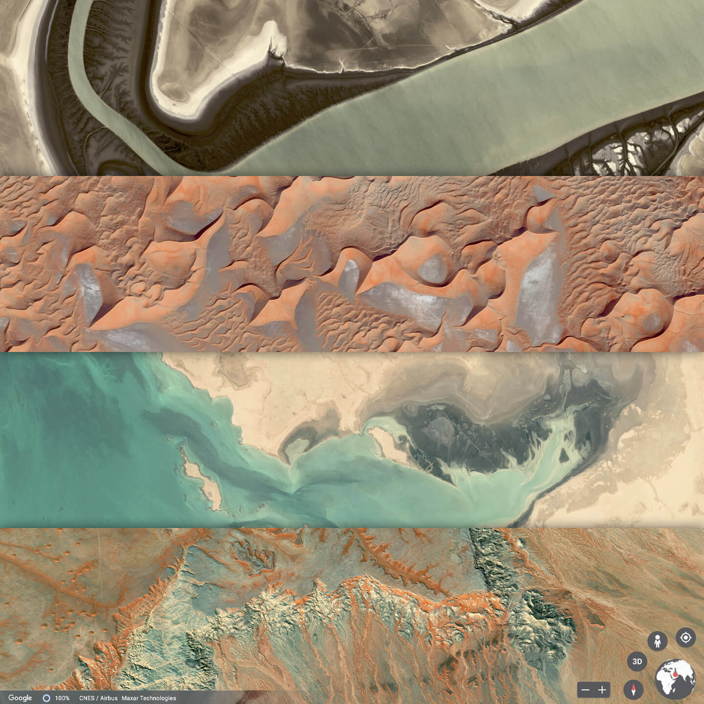 High-resolution satellite image of the Arabian Peninsula