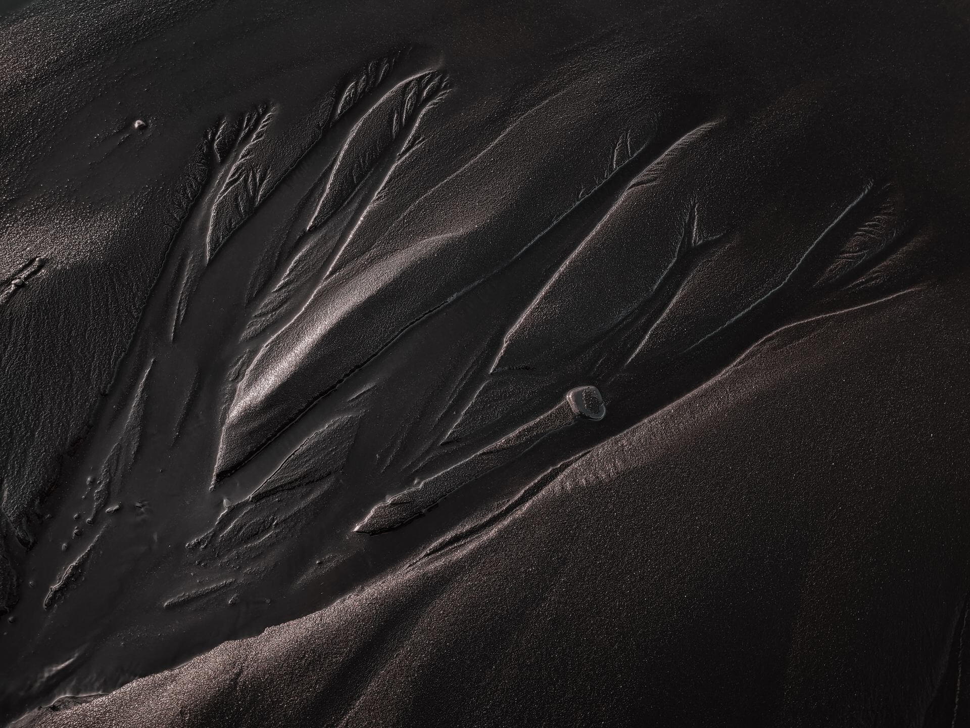 Abstract Photography of Black Sand Beach in Iceland by Jan Erik Waider