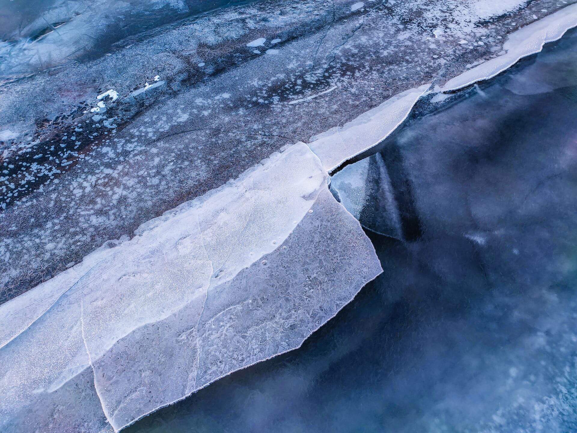 Abstract Photography of Frozen River in Iceland in Winter by Jan Erik Waider