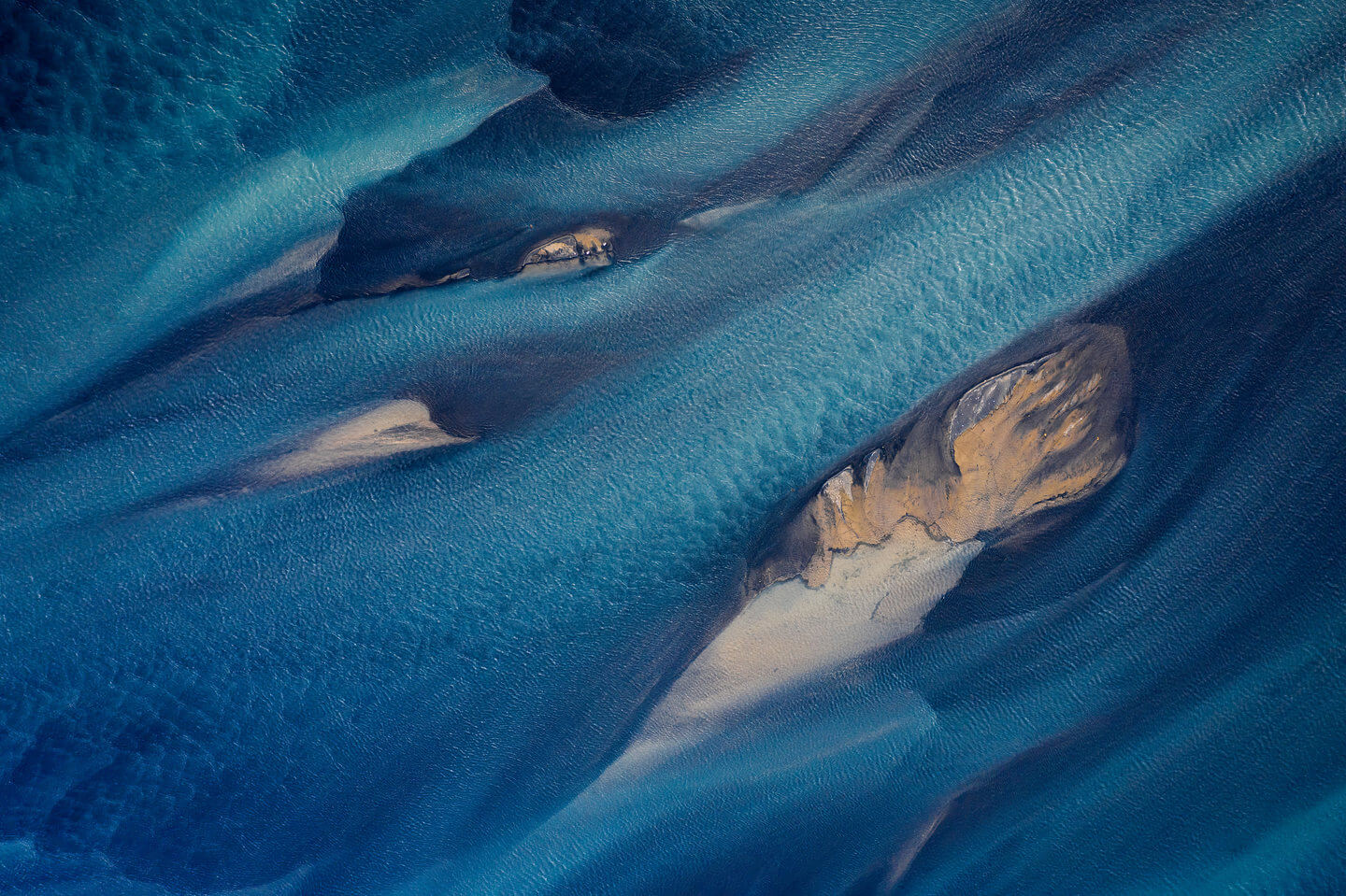Aerial View of a Glacial River in Iceland, photographed by Jan Erik Waider