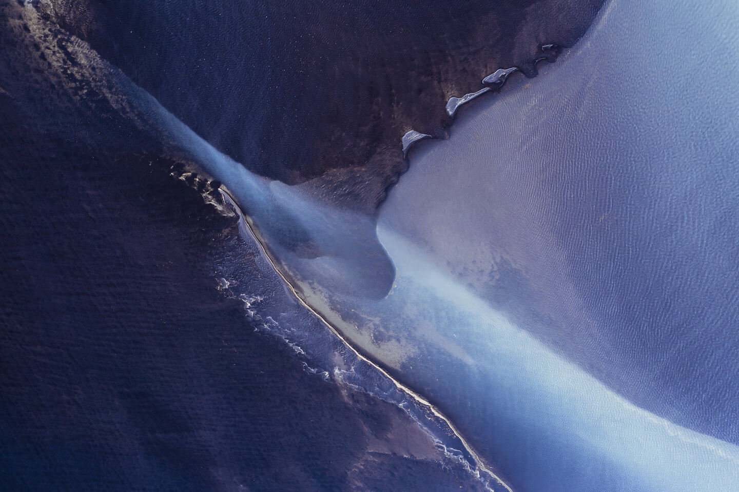 Aerial View of a Glacier River in Iceland, captured by Jan Erik Waider