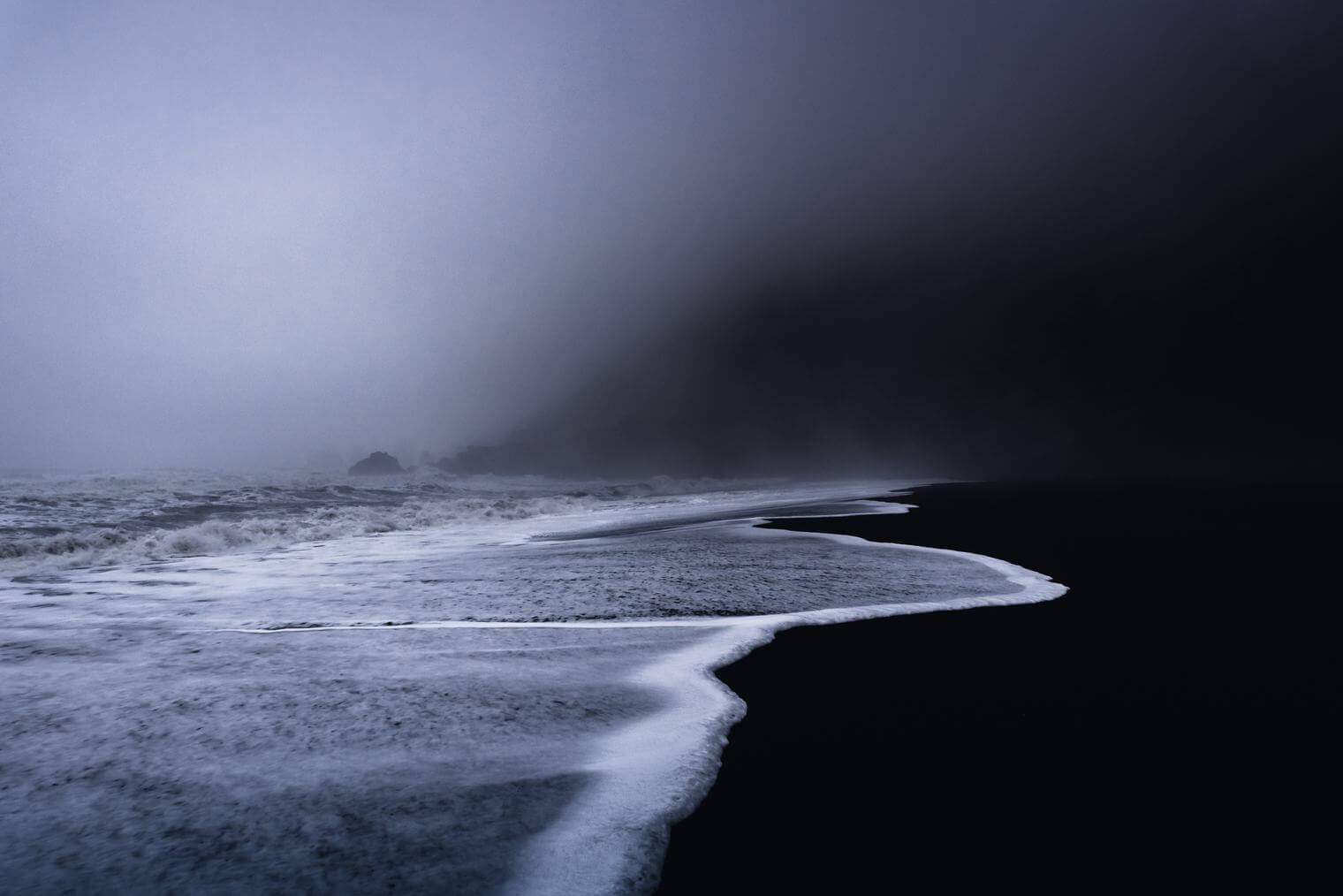 Black sand beach of Vik in Iceland