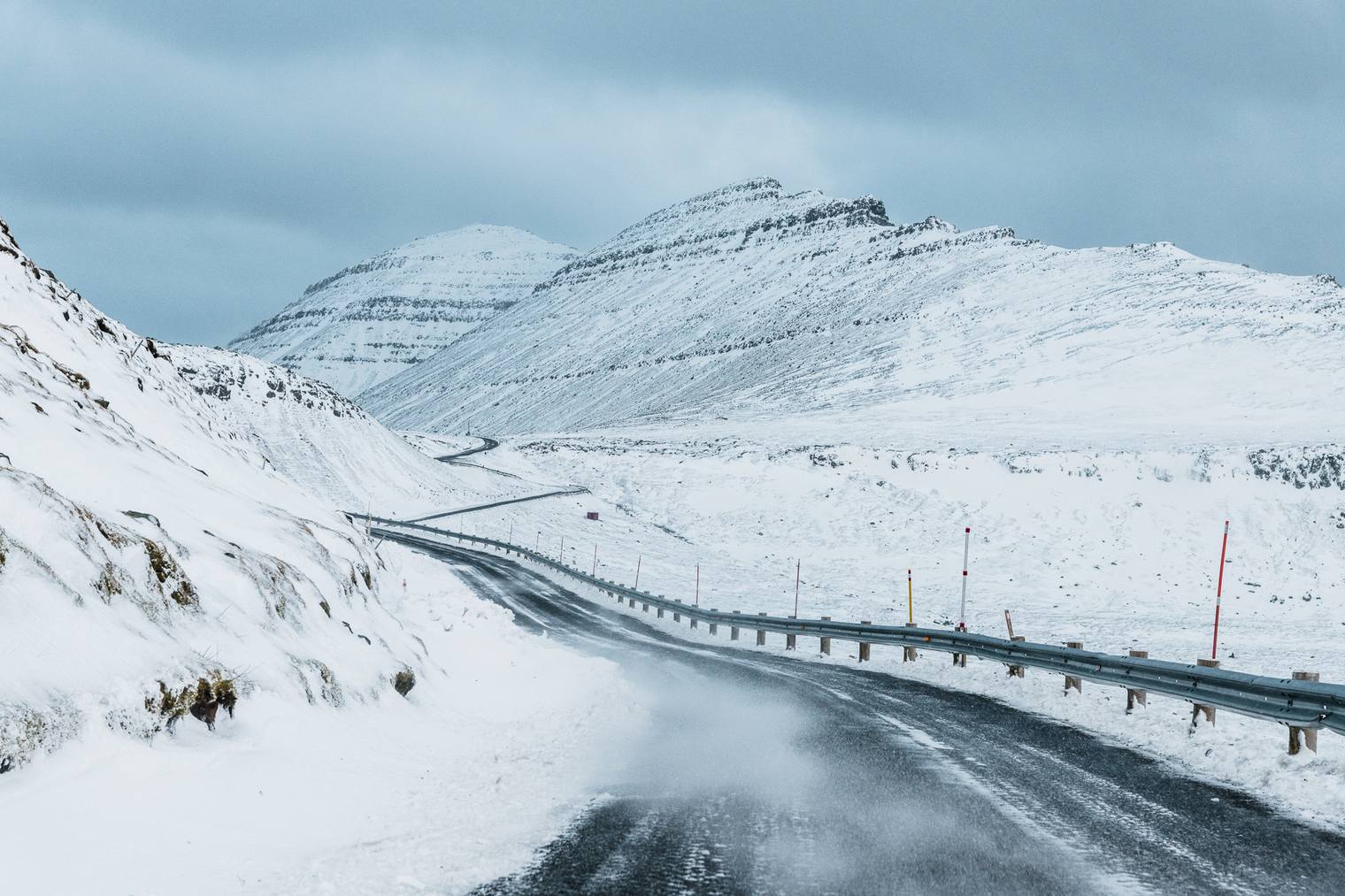 Photo edited with Lightroom presets for snowy winter landscapes