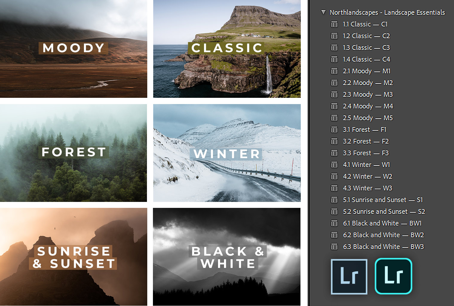 The Essential Collection: 20 Lightroom Presets for Landscape Photography