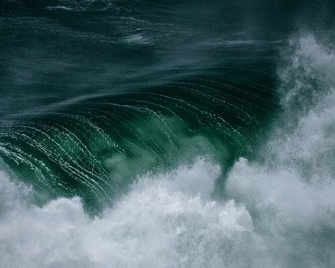 Powerful wave in Portugal - edited with Dark and Dramatic Lightroom Presets