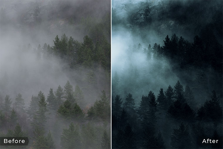 Before & After - Landscape Lightroom Presets by Northlandscapes