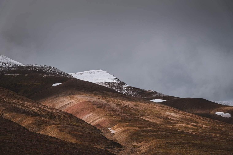 Dark and Moody Mountains in Autumn Colors