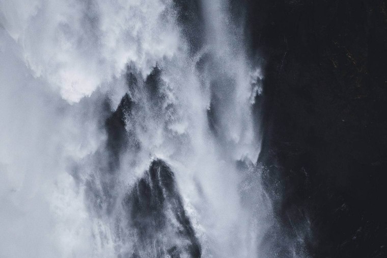 Dark Waterfall in Moody Colors