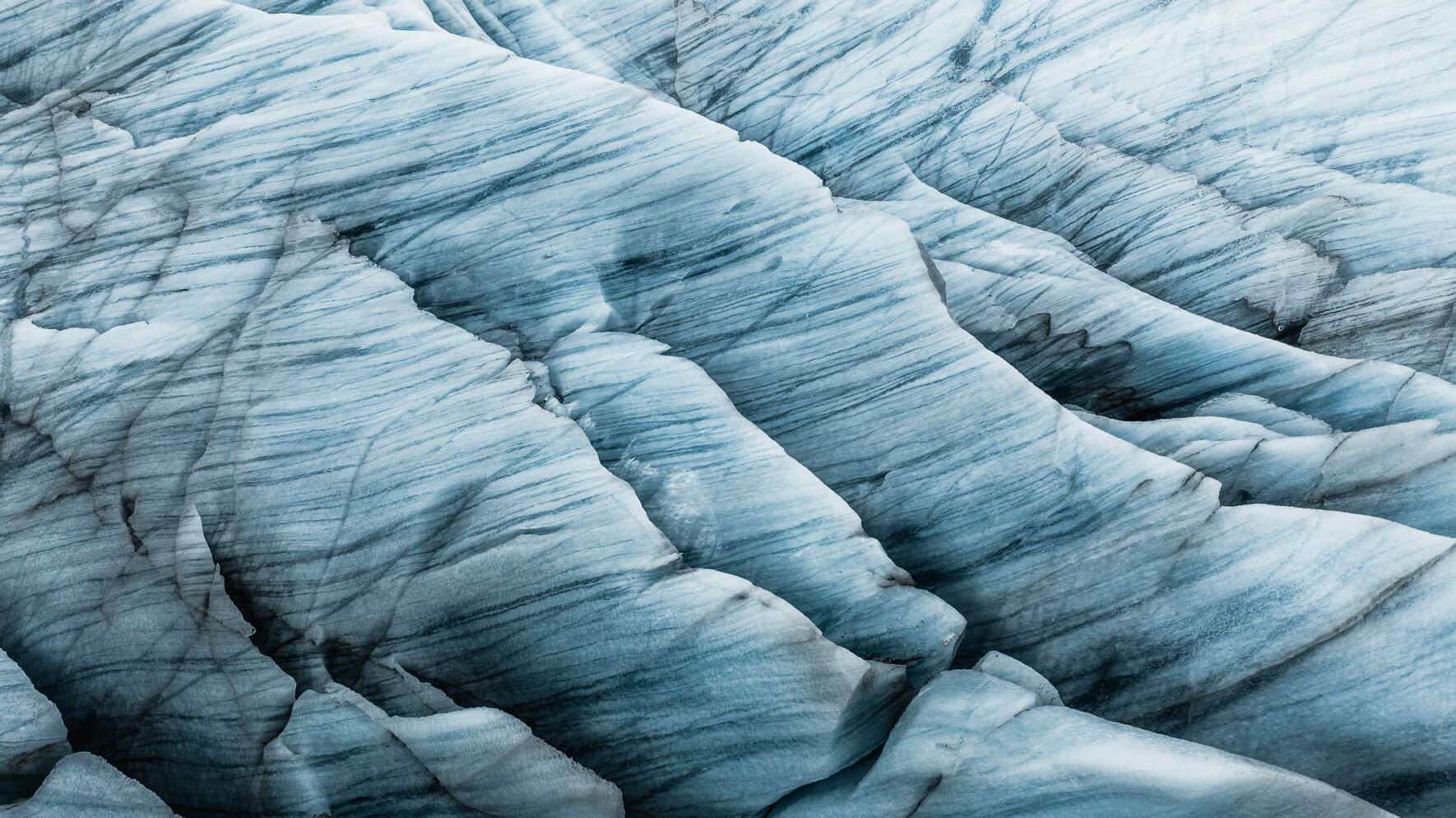 Aerial view of Svínafellsjökull glacier by Jan Erik Waider