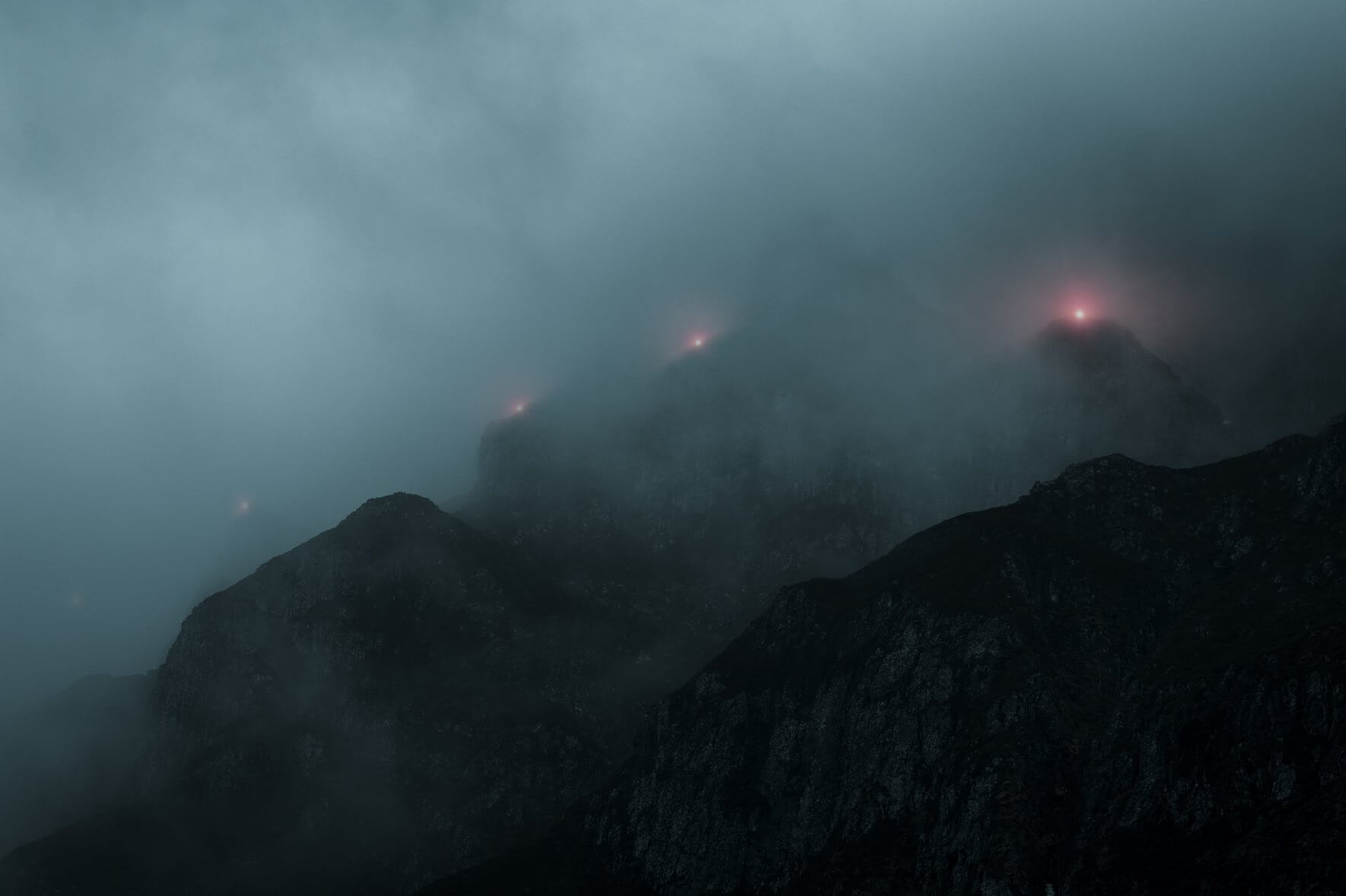 Luminous Signals - Fine Art Landscape Series with Night Lights by Jan Erik Waider