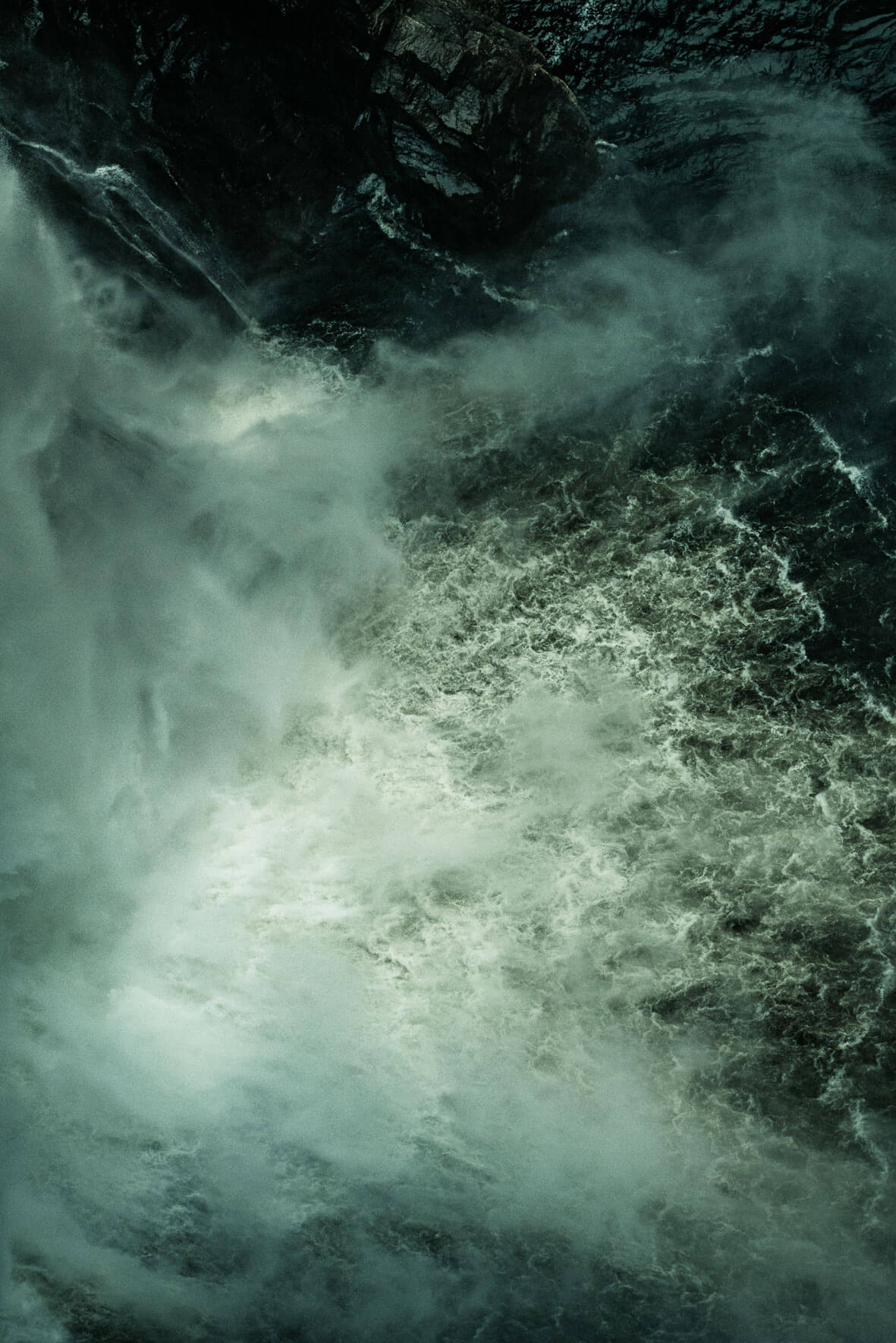 Dramatic view of Vøringsfossen waterfall