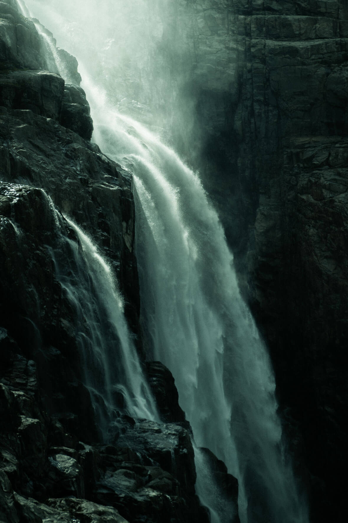 Waterfall in dramatic colors