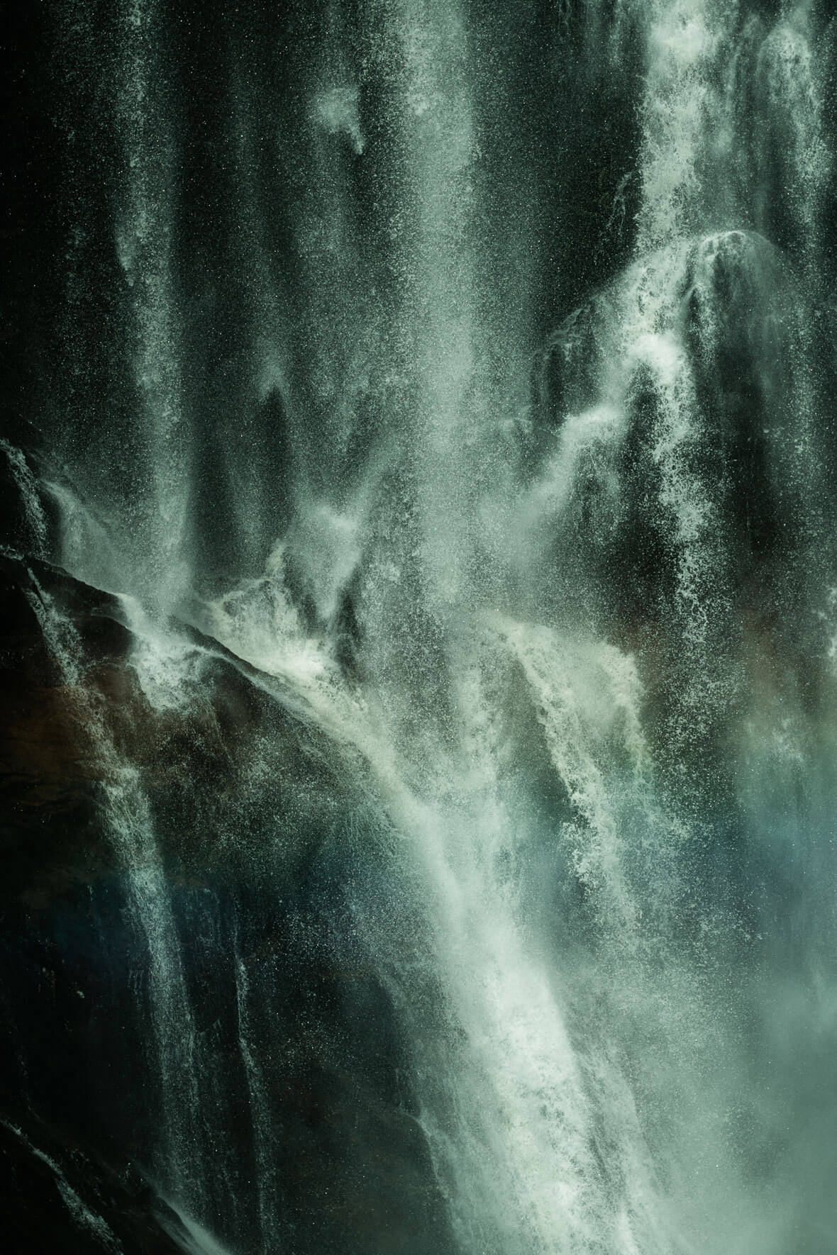 Abstract view of waterfall in Norway