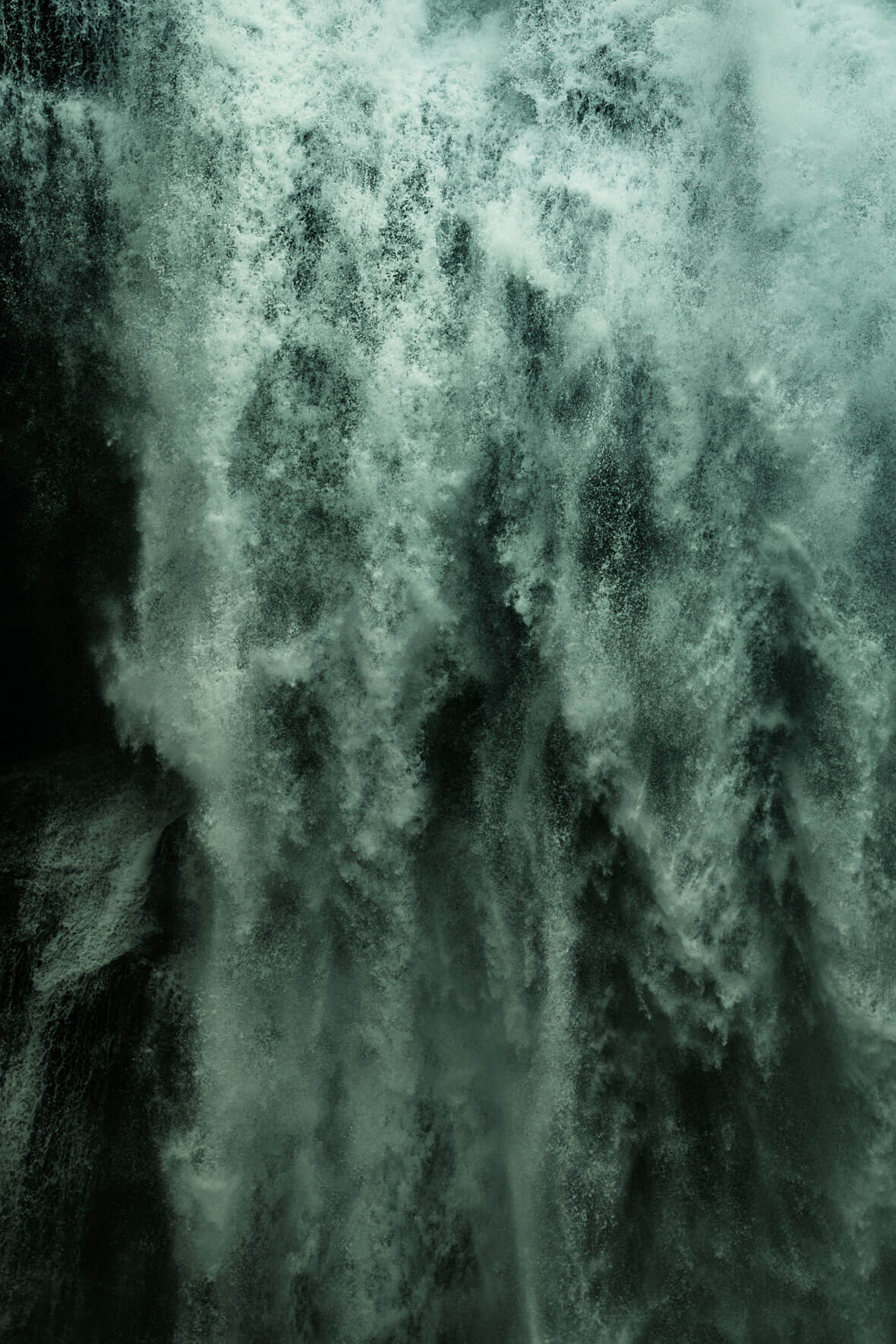 Abstract and dramatic waterfall in Norway