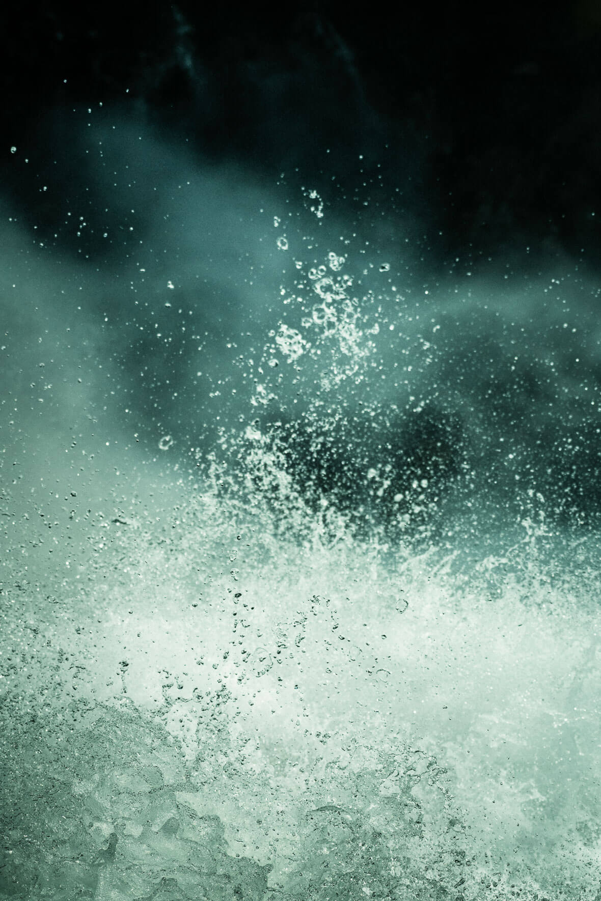 Abstract view of a wild glacial river