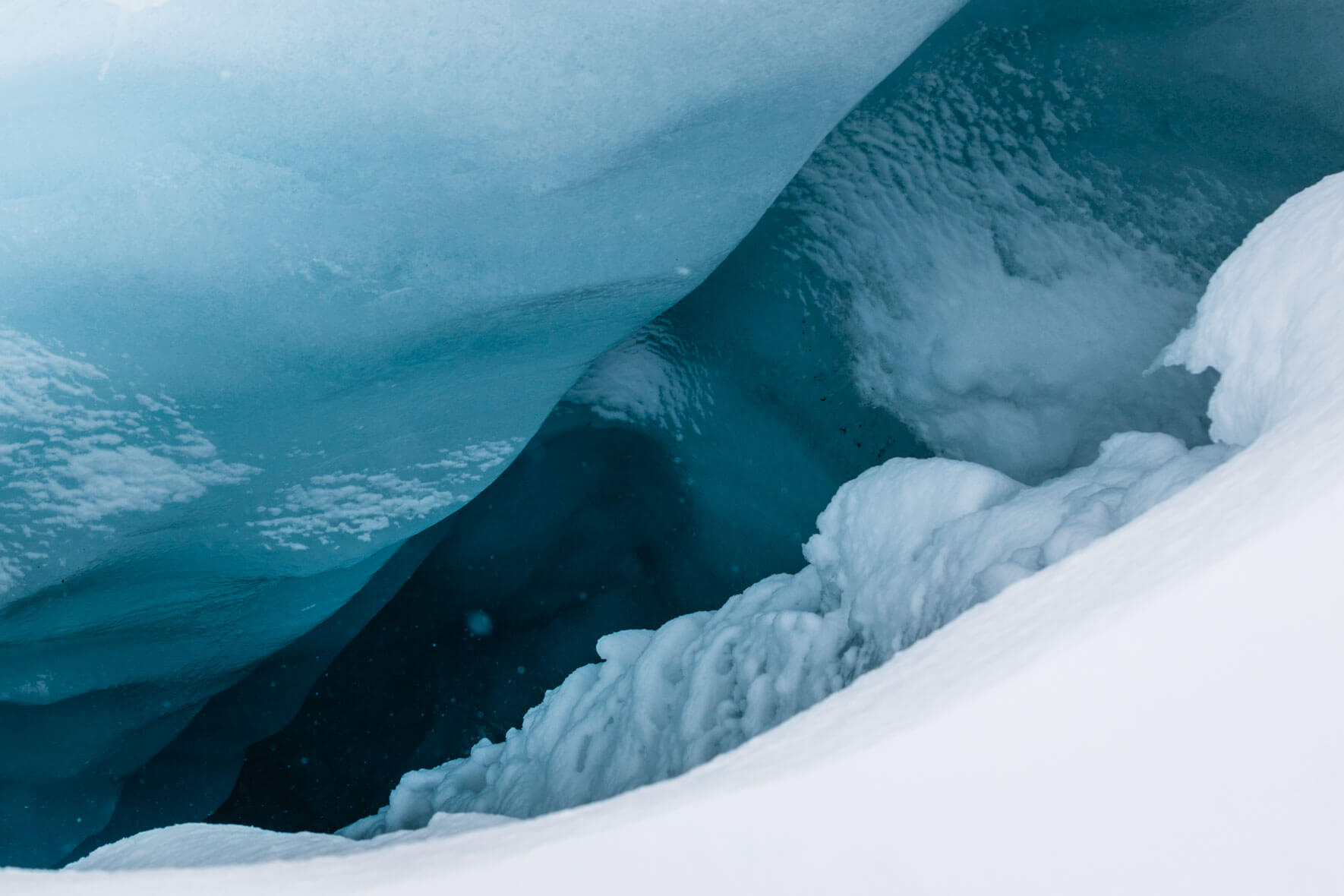 Glacier crevasse of Austdalsbreen