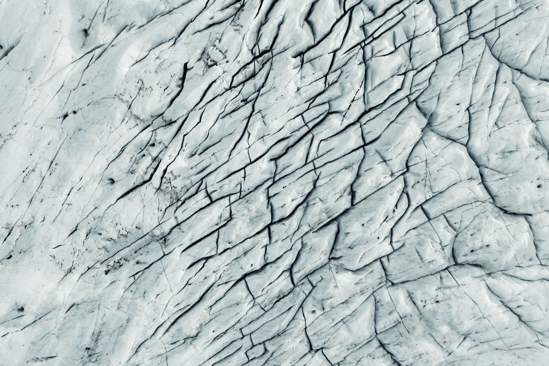 The massive ice of the Svínafelljökull glacier in Iceland