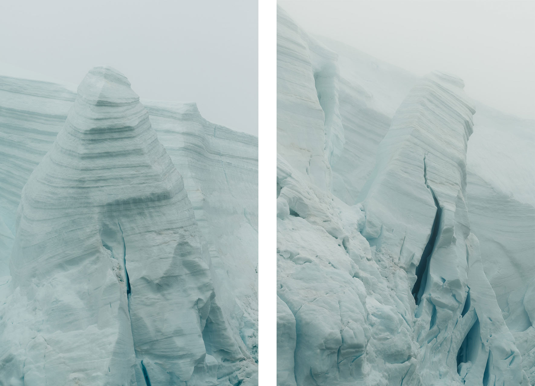 Abstract glacier ice textures of Antarctica