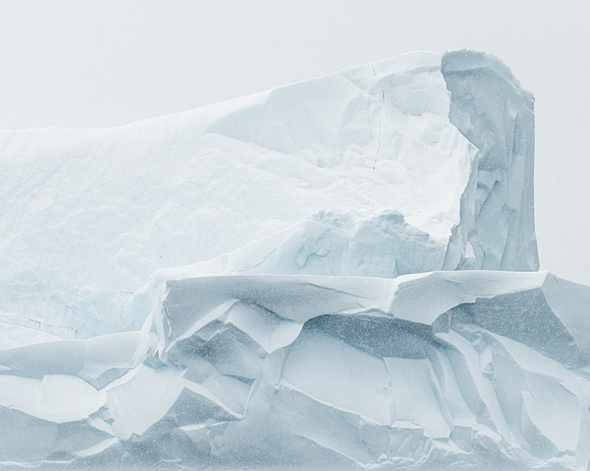 Abstract iceberg in soft light