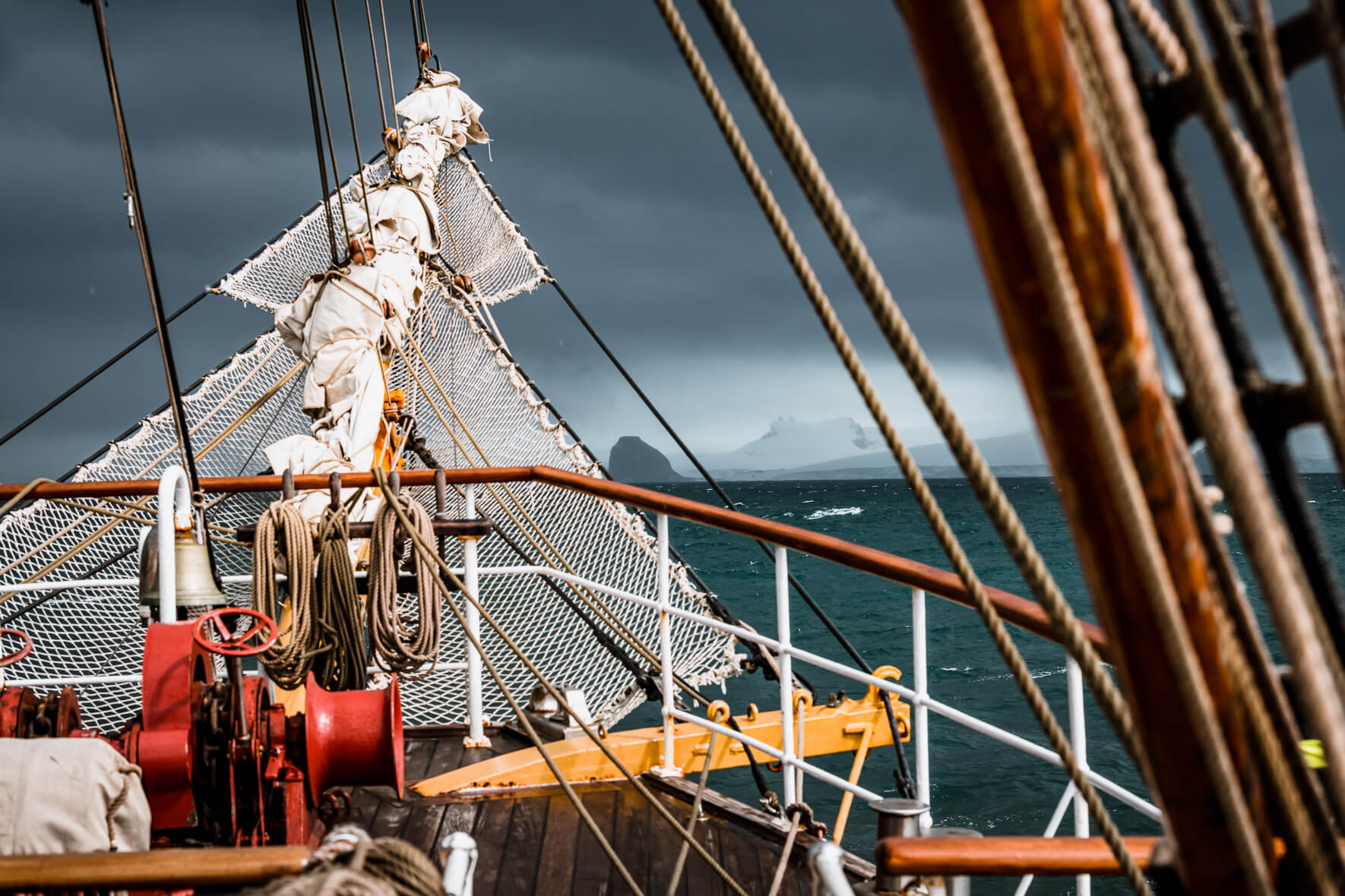 Bark Europa in dramatic weather