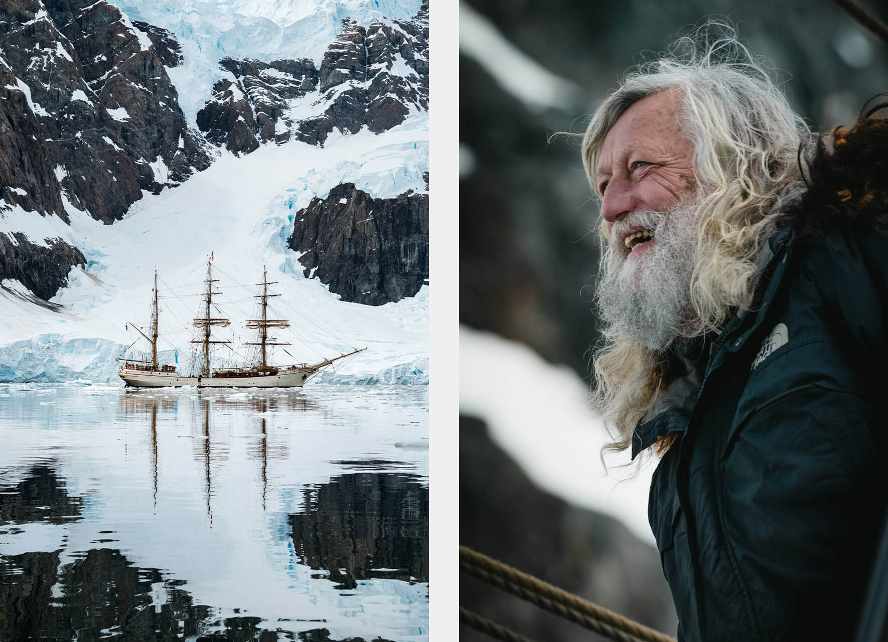 Captain Klaas Gaastra and the Bark Europa in Antarctica