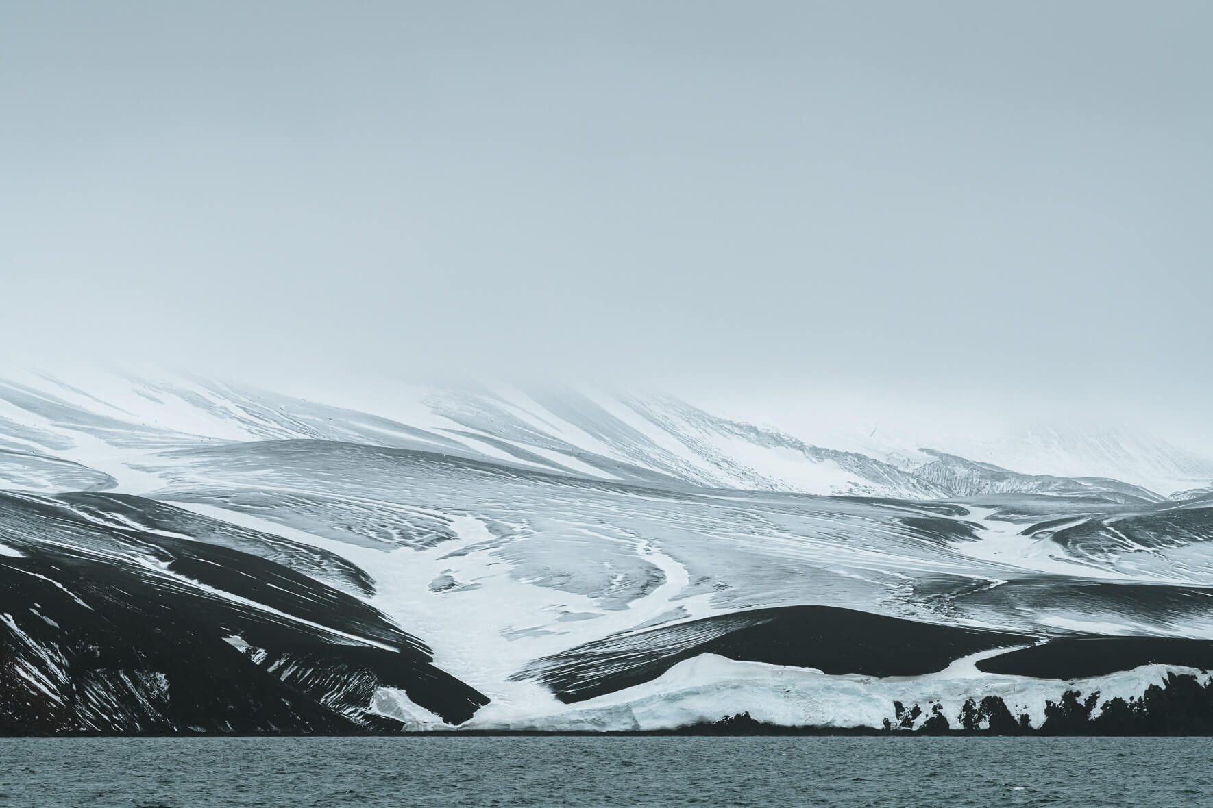 Deception Island in the South Shetland Islands of Antarctica
