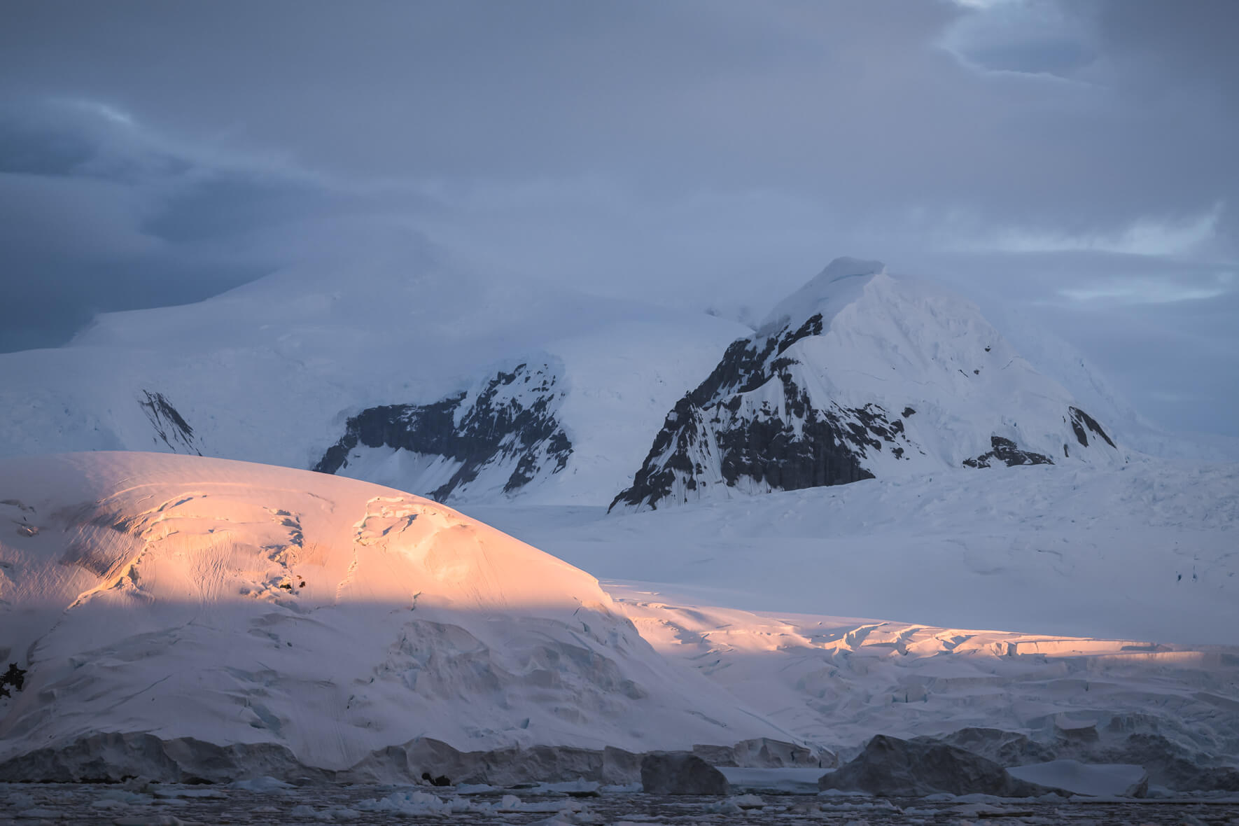 Sunset over the Antarctic Peninsula