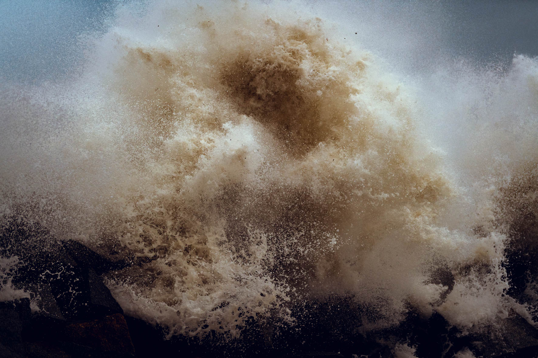 Breaking waves at the coast of the Baltic Sea