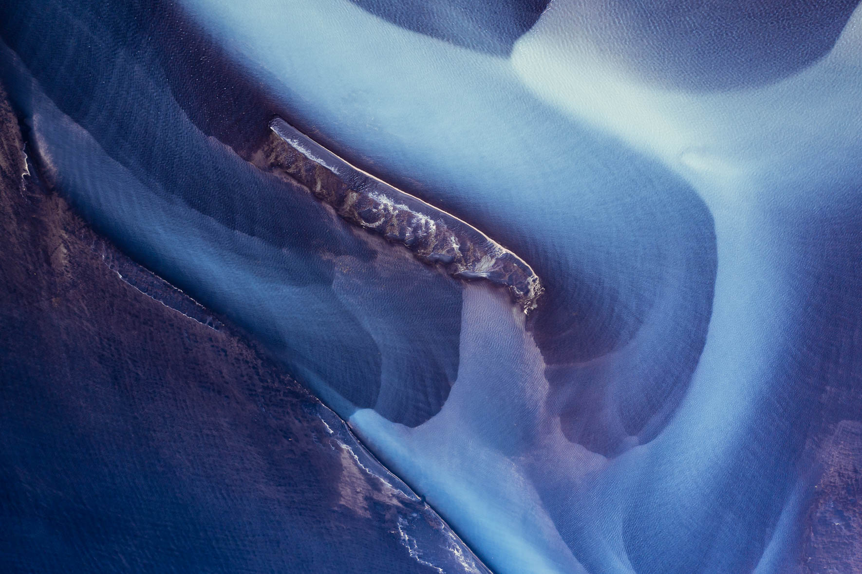 Abstract Glacial River System in Iceland