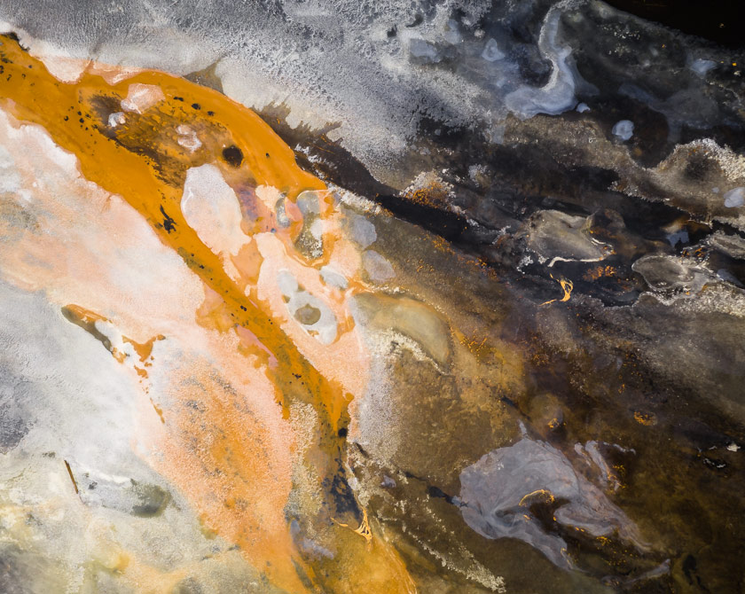 Abstract Aerial River Photography of Iceland