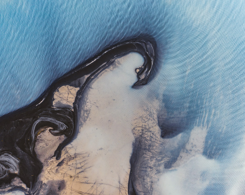 Abstract Aerial Photography of Glacier Rivers in Iceland by Jan Erik Waider