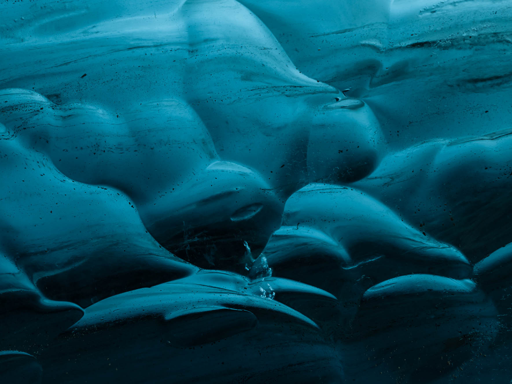 Abstract Glacier Ice of Vatnajökull in Iceland