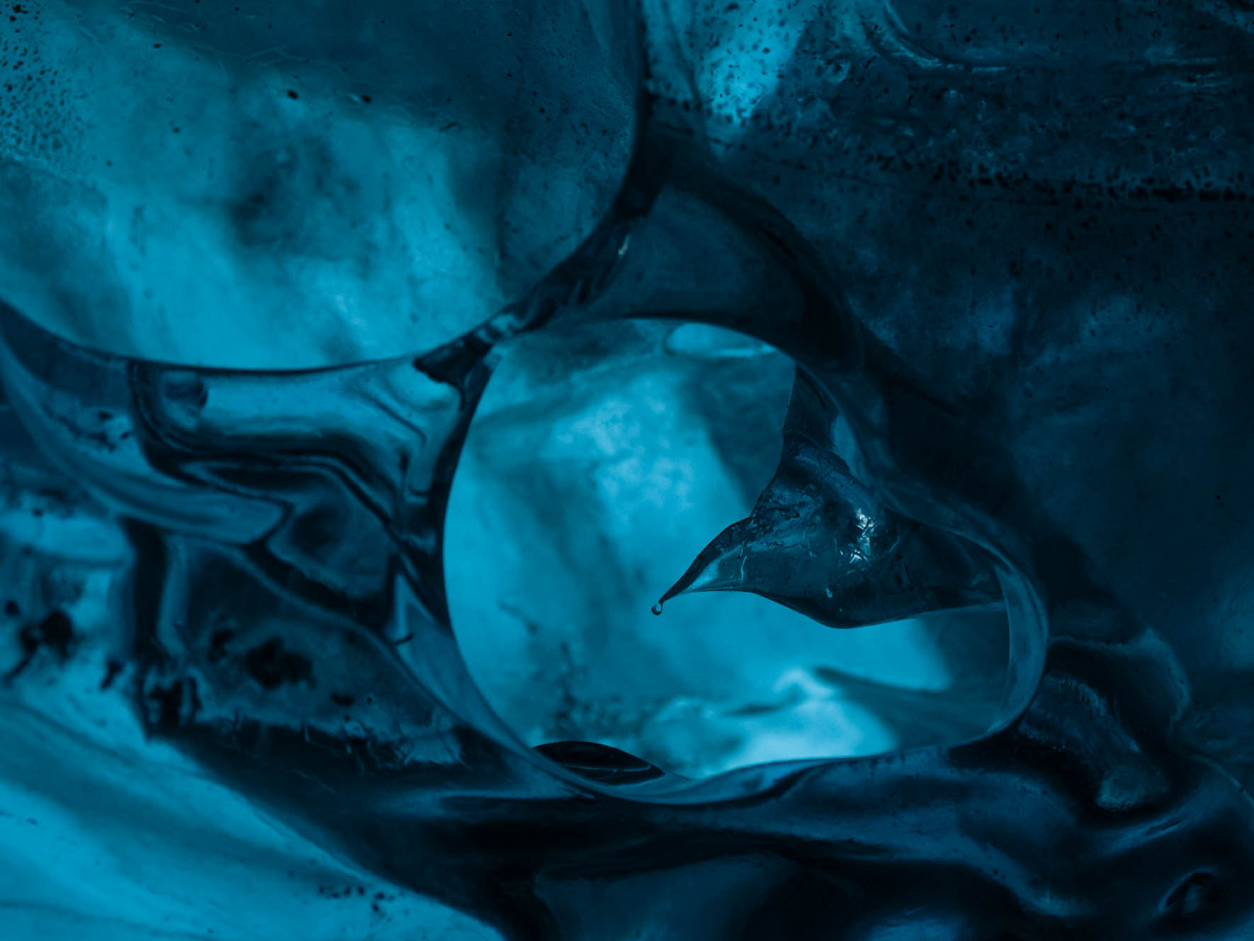 Details of Glacier Ice Cave in Iceland