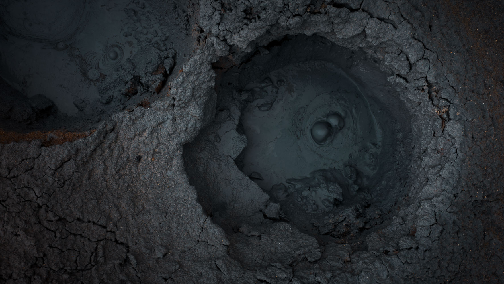 Aerial View of Námafjall Geothermal Area in Iceland (Myvatn)