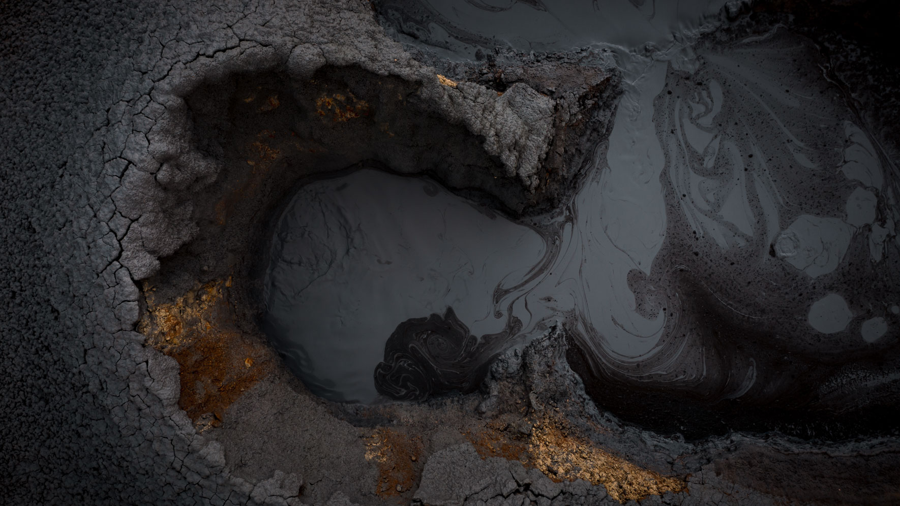 Aerial View of Námafjall Geothermal Area in Iceland