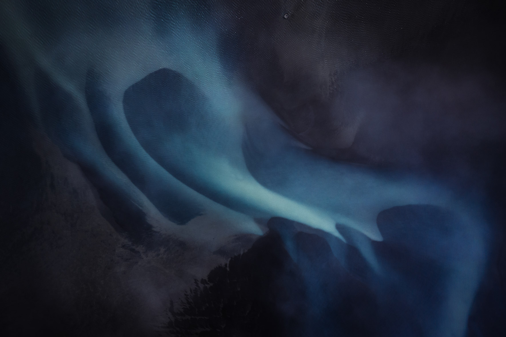 Glavier River in Iceland seen from Above