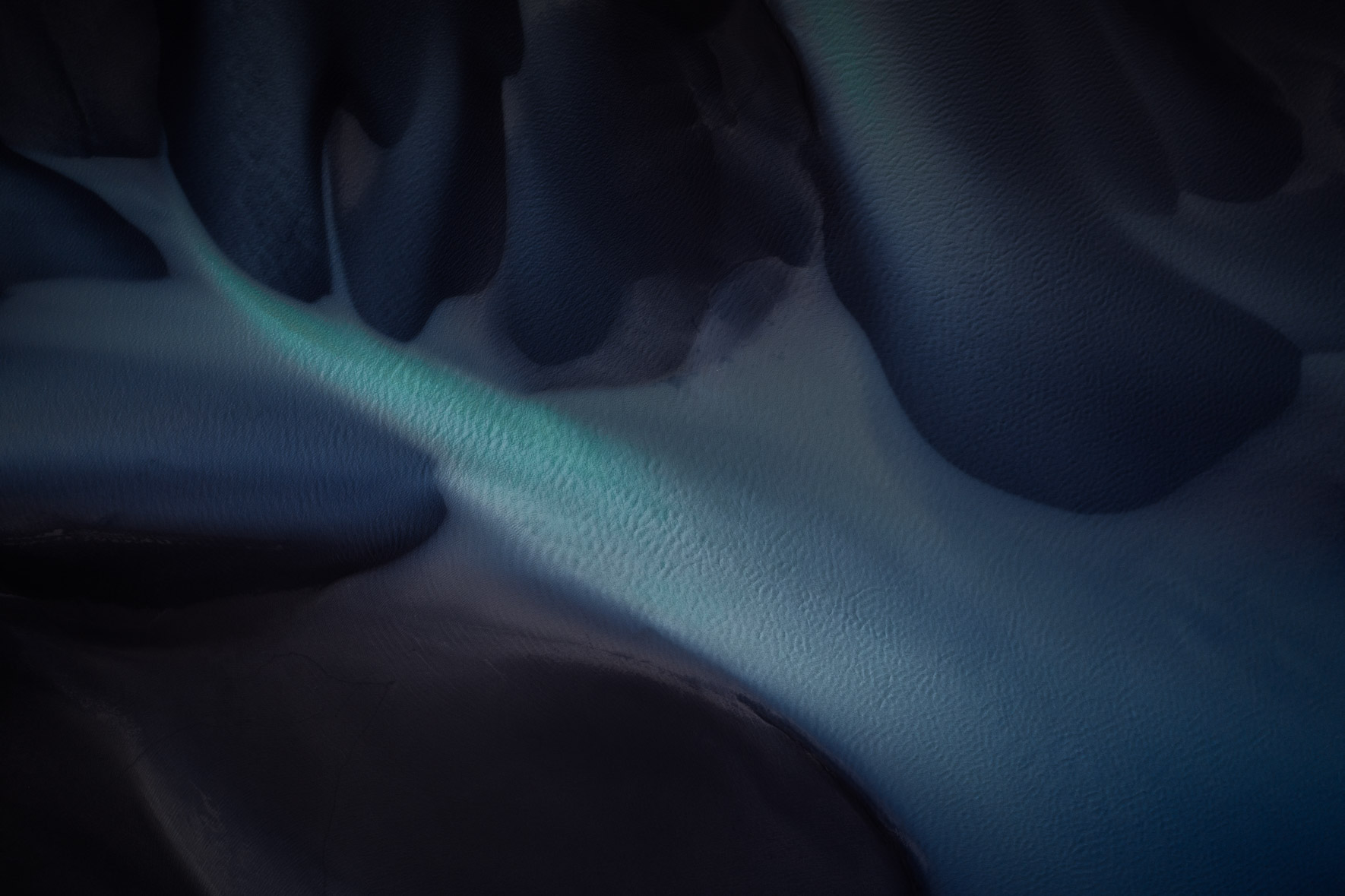 Abstract Aerial Photography of Glacier River Textures in Iceland