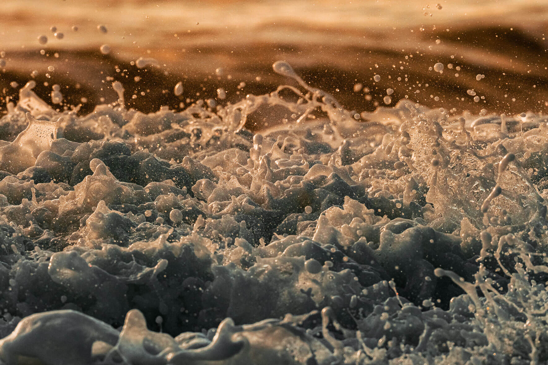 Abstract Close-ups of Splashing Waves