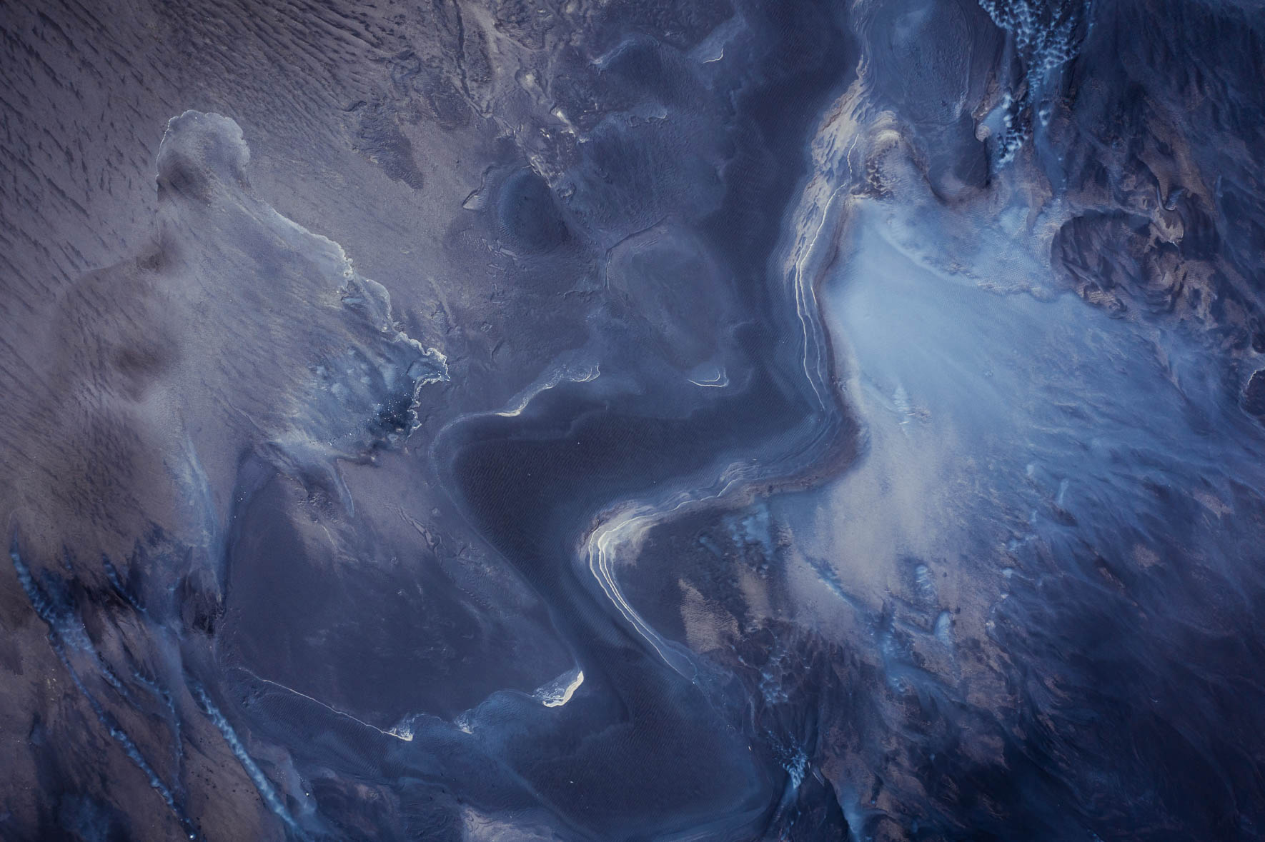 Aerial Perspective of Tidal Landscape