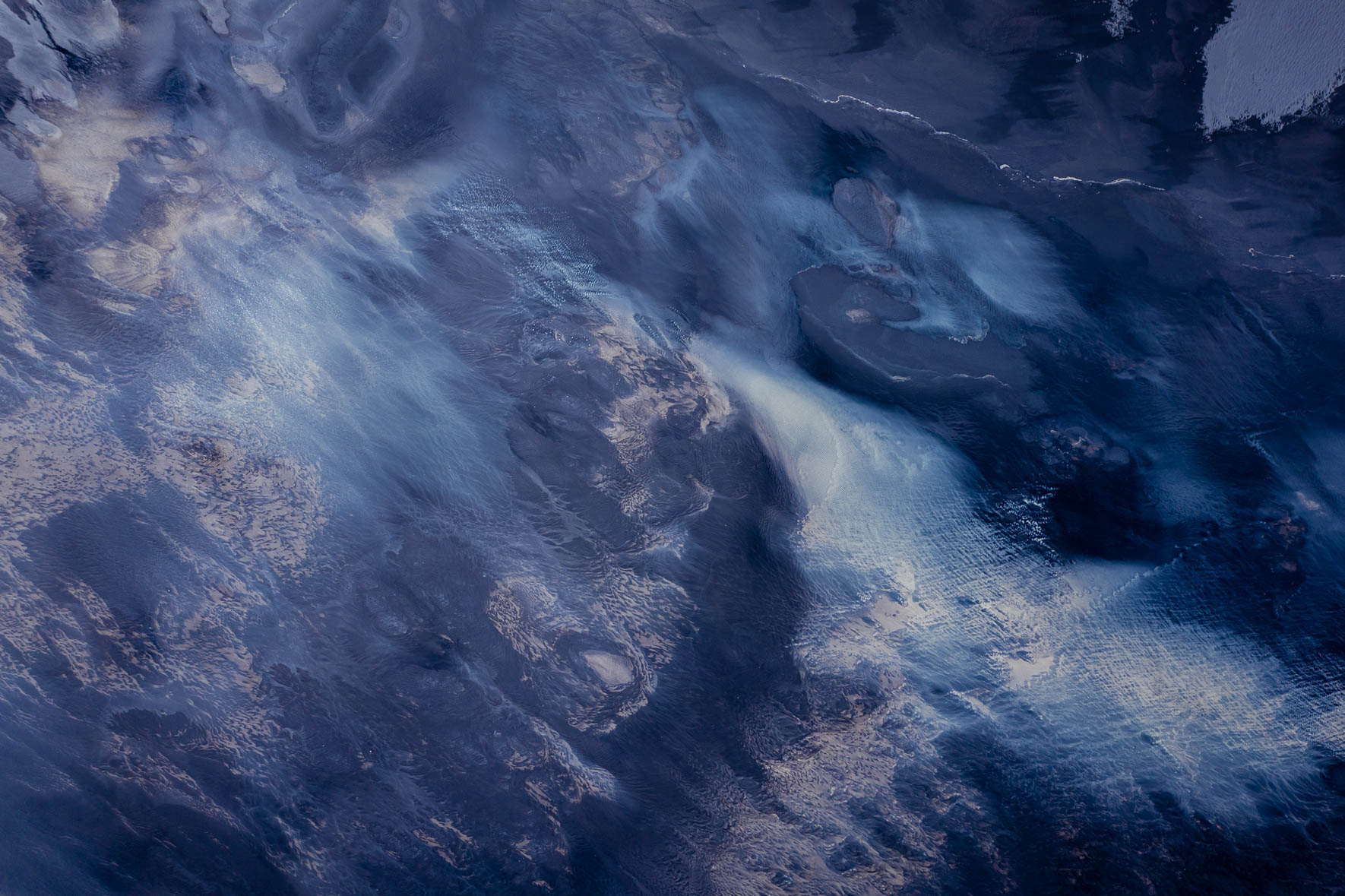 Tidal Landscape on the South Coast of Iceland - Aerial View