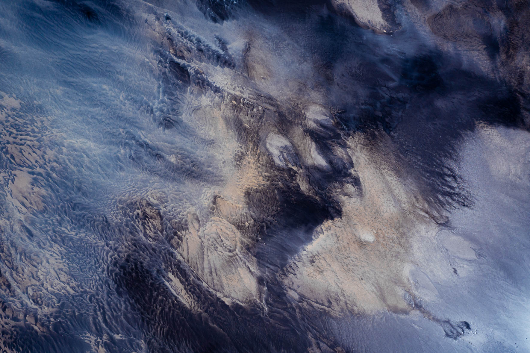 Abstract Tidal Landscape on the South Coast of Iceland