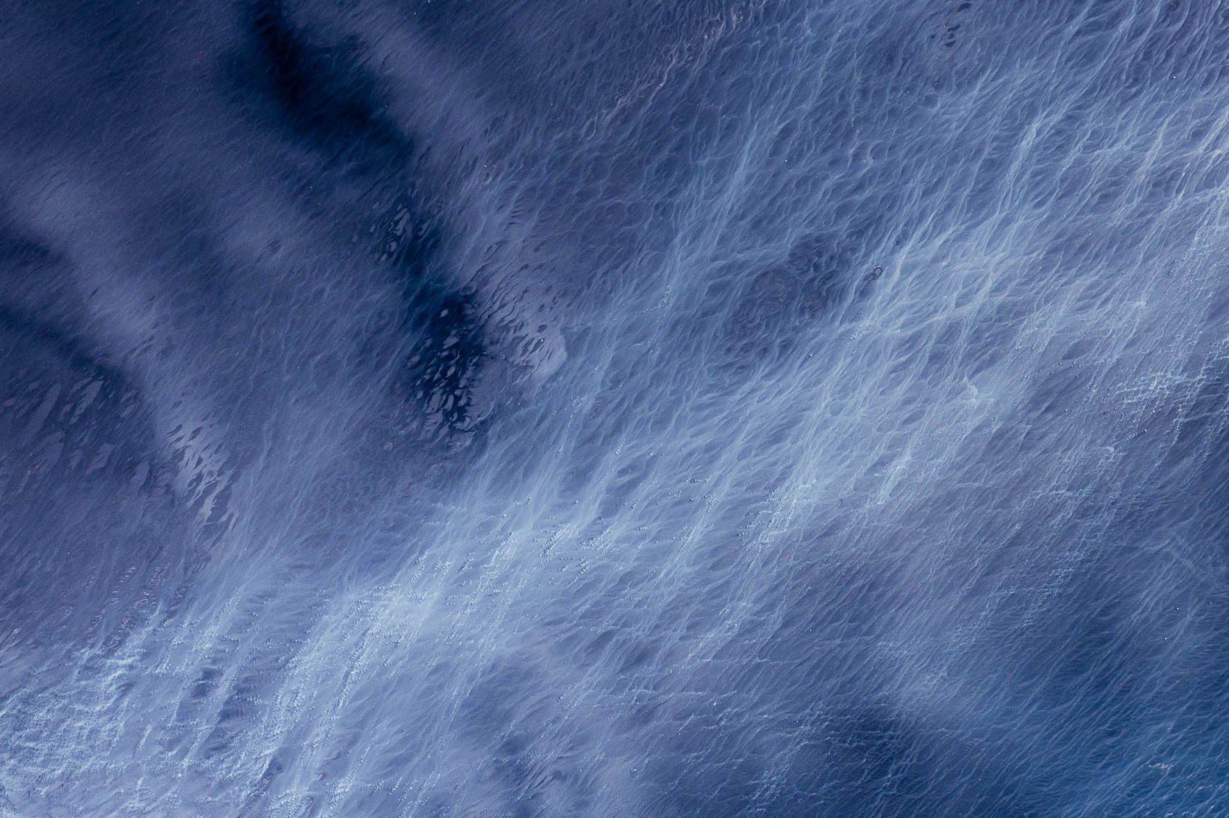 Aerial View of Abstract Tidal Landscape in Iceland